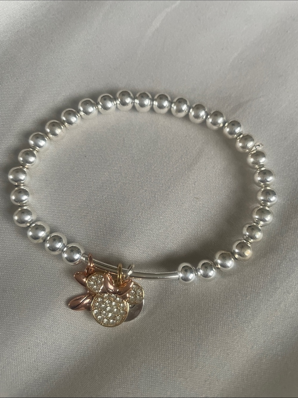 Silver ball bracelet